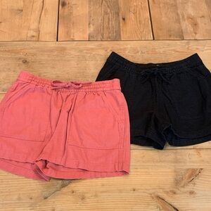 J Crew Factory Women’s Linen Blend Shorts Bundle of 2 XXS‎ Approximate 3” inseam